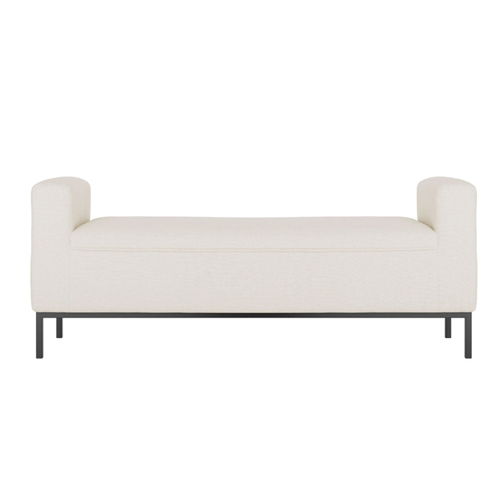 Linen Blend Fabric Hallway Seating Bench - Serena