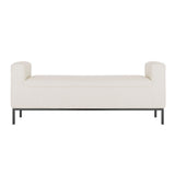 Linen Blend Fabric Hallway Seating Bench - Serena