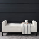 Linen Blend Fabric Hallway Seating Bench - Serena