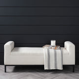 Linen Blend Fabric Hallway Seating Bench - Serena