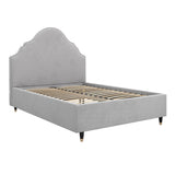 Linen Blend Fabric King Size Bed - Quince
