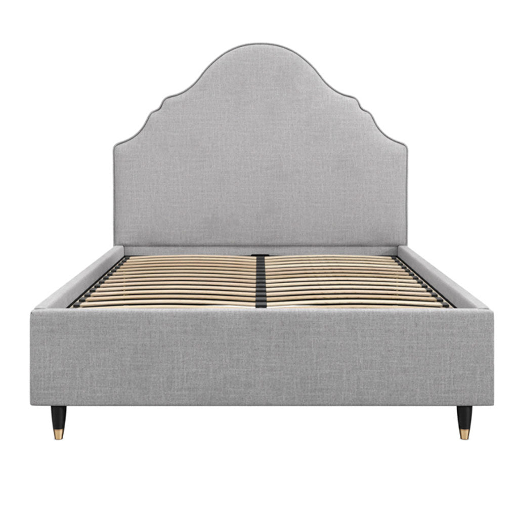 Linen Blend Fabric King Size Bed - Quince