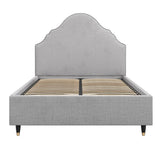 Linen Blend Fabric King Size Bed - Quince