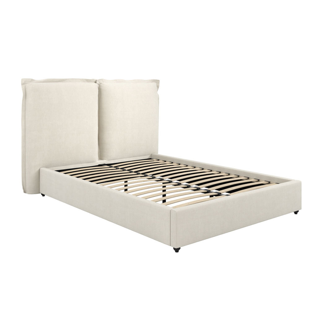 Linen Blend Fabric King Size Bed - Sunday