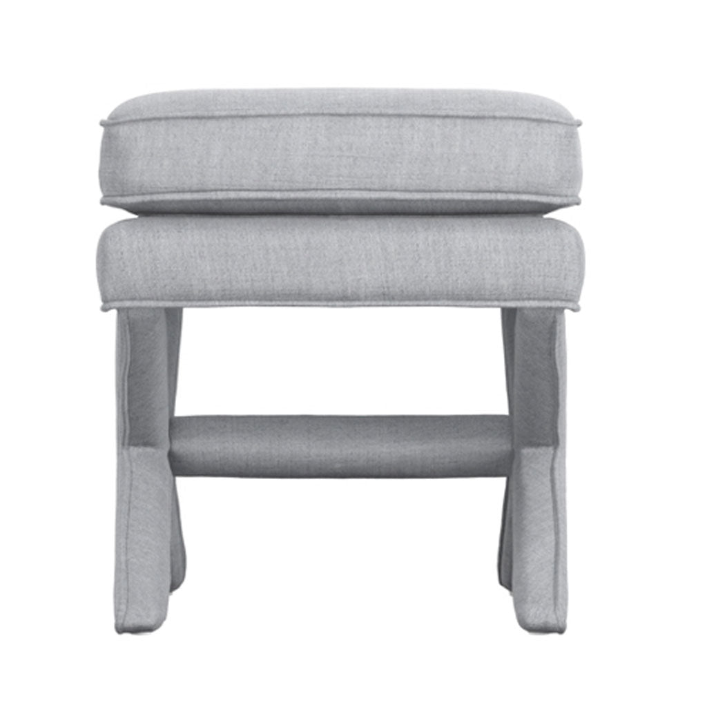 Linen Blend Fabric Stool - Rhode
