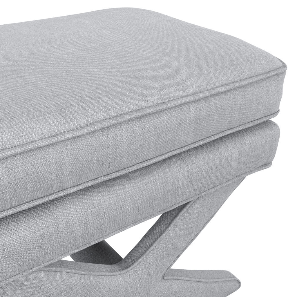 Linen Blend Fabric Stool - Rhode