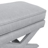 Linen Blend Fabric Stool - Rhode