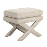 Linen Blend Fabric Stool - Rhode