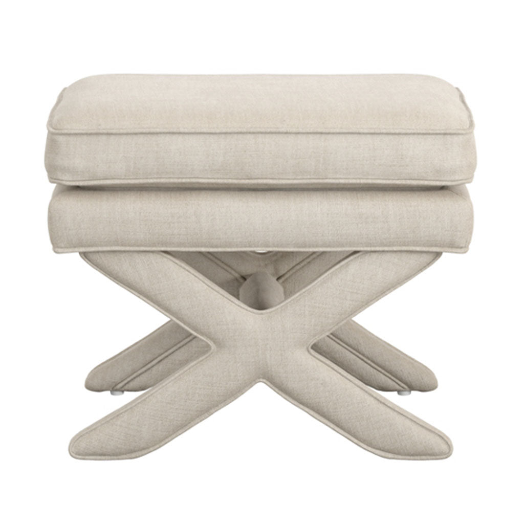 Linen Blend Fabric Stool - Rhode