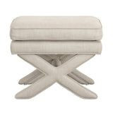 Linen Blend Fabric Stool - Rhode