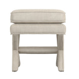 Linen Blend Fabric Stool - Rhode