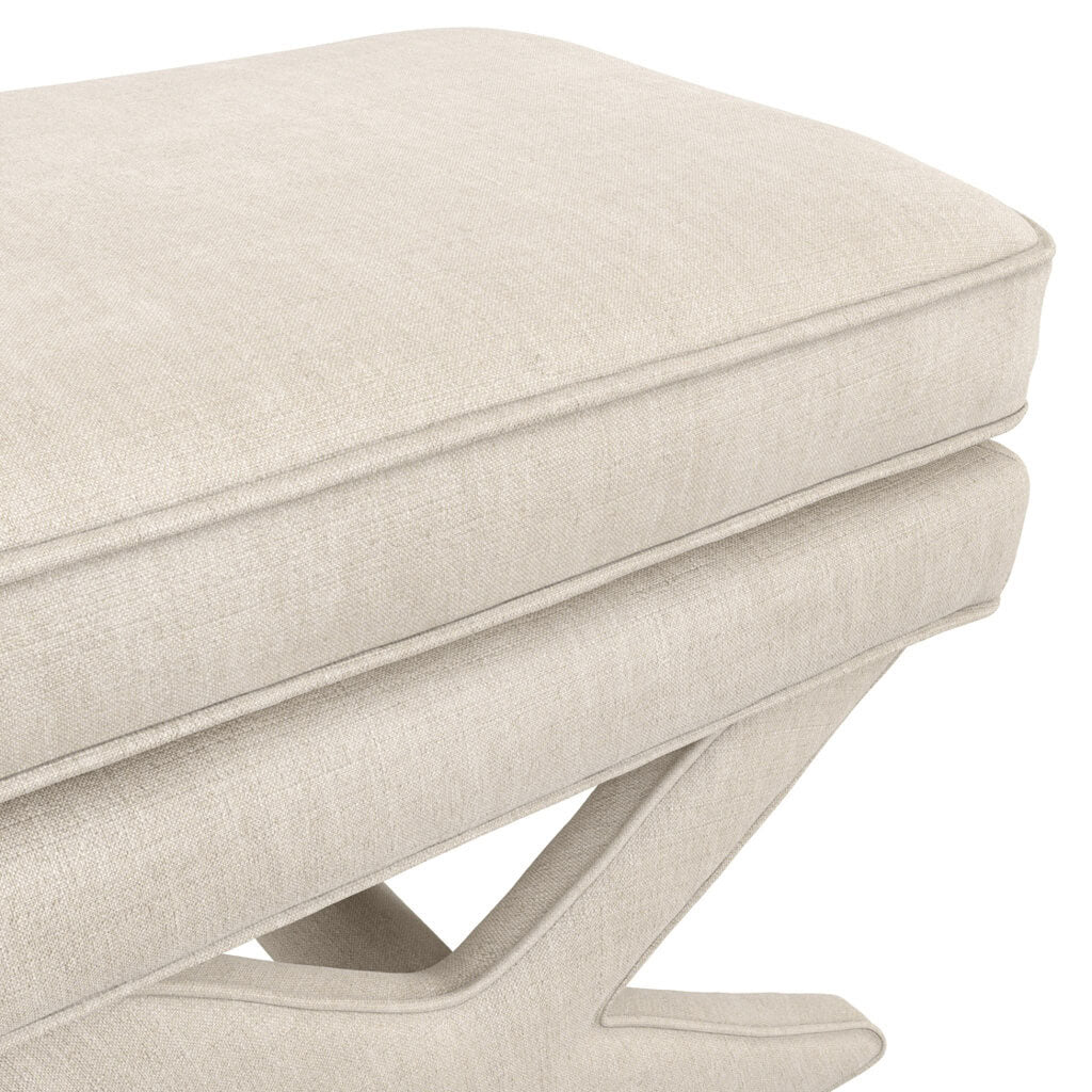 Linen Blend Fabric Stool - Rhode