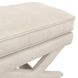 Linen Blend Fabric Stool - Rhode