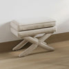 Linen Blend Fabric Stool - Rhode