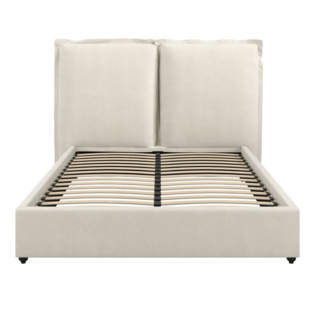 Linen Blend Fabric Super King Size Bed - Sunday