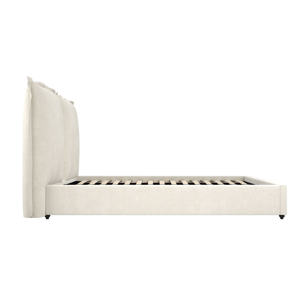 Linen Blend Fabric Super King Size Bed - Sunday