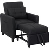 Linen Fabric 1 Seater Sofa Bed 69cm Wide With 1 Pillow - Velmora