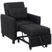 Linen Fabric 1 Seater Sofa Bed 69cm Wide With 1 Pillow - Velmora