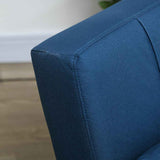 Linen Fabric 1 Seater Sofa Bed 69cm Wide With 1 Pillow - Velmora