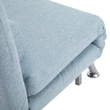 Linen Fabric 1 Seater Sofa Bed 75cm Wide With 1 Pillow - Velmora