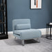 Linen Fabric 1 Seater Sofa Bed 75cm Wide With 1 Pillow - Velmora