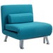Linen Fabric 1 Seater Sofa Bed 75cm Wide With 1 Pillow - Velmora