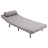 Linen Fabric 1 Seater Sofa Bed 75cm Wide With 1 Pillow - Velmora