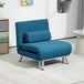 Linen Fabric 1 Seater Sofa Bed 75cm Wide With 1 Pillow - Velmora