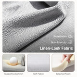 Linen Fabric 1 Seater Sofa Bed 75cm Wide With 1 Pillow - Velmora
