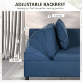 Linen Fabric 1 Seater Sofa Bed 98cm Wide With 2 Pillows - Velmora