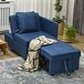 Linen Fabric 1 Seater Sofa Bed 98cm Wide With 2 Pillows - Velmora