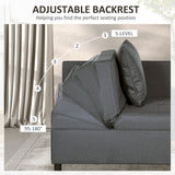 Linen Fabric 1 Seater Sofa Bed 98cm Wide With 2 Pillows - Velmora