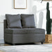 Linen Fabric 1 Seater Sofa Bed 98cm Wide With 2 Pillows - Velmora