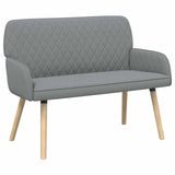 Linen Fabric 2 Seater Sofa 115cm Wide With Wooden Legs - Vantage Home