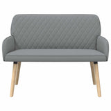 Linen Fabric 2 Seater Sofa 115cm Wide With Wooden Legs - Vantage Home