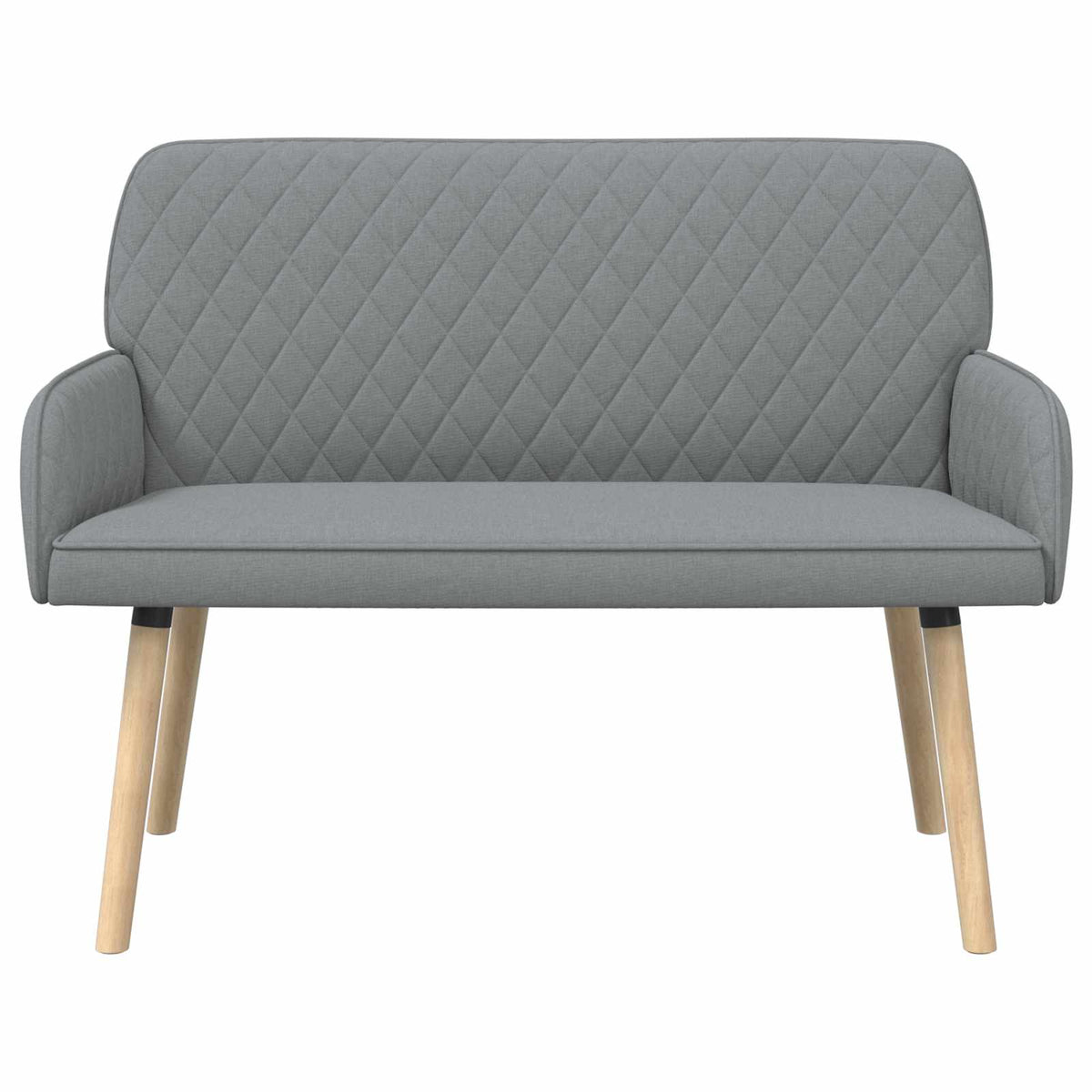 Linen Fabric 2 Seater Sofa 115cm Wide With Wooden Legs - Vantage Home