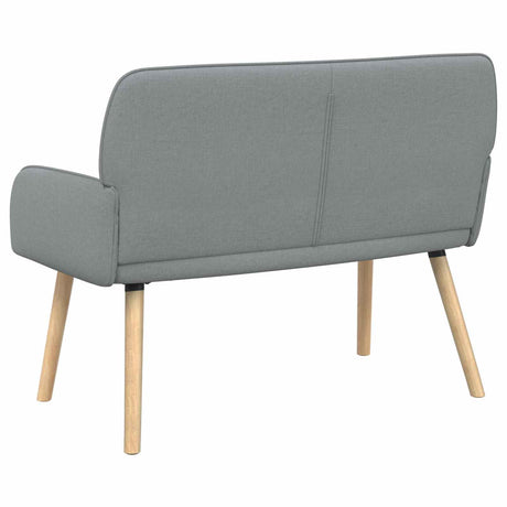 Linen Fabric 2 Seater Sofa 115cm Wide With Wooden Legs - Vantage Home