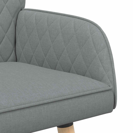 Linen Fabric 2 Seater Sofa 115cm Wide With Wooden Legs - Vantage Home