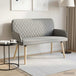 Linen Fabric 2 Seater Sofa 115cm Wide With Wooden Legs - Vantage Home