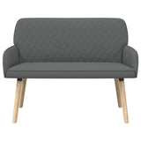 Linen Fabric 2 Seater Sofa 115cm Wide With Wooden Legs - Vantage Home
