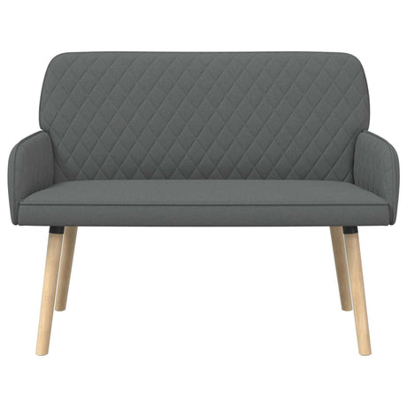 Linen Fabric 2 Seater Sofa 115cm Wide With Wooden Legs - Vantage Home