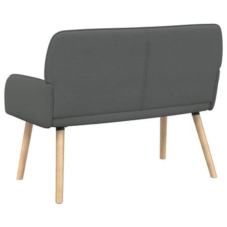 Linen Fabric 2 Seater Sofa 115cm Wide With Wooden Legs - Vantage Home