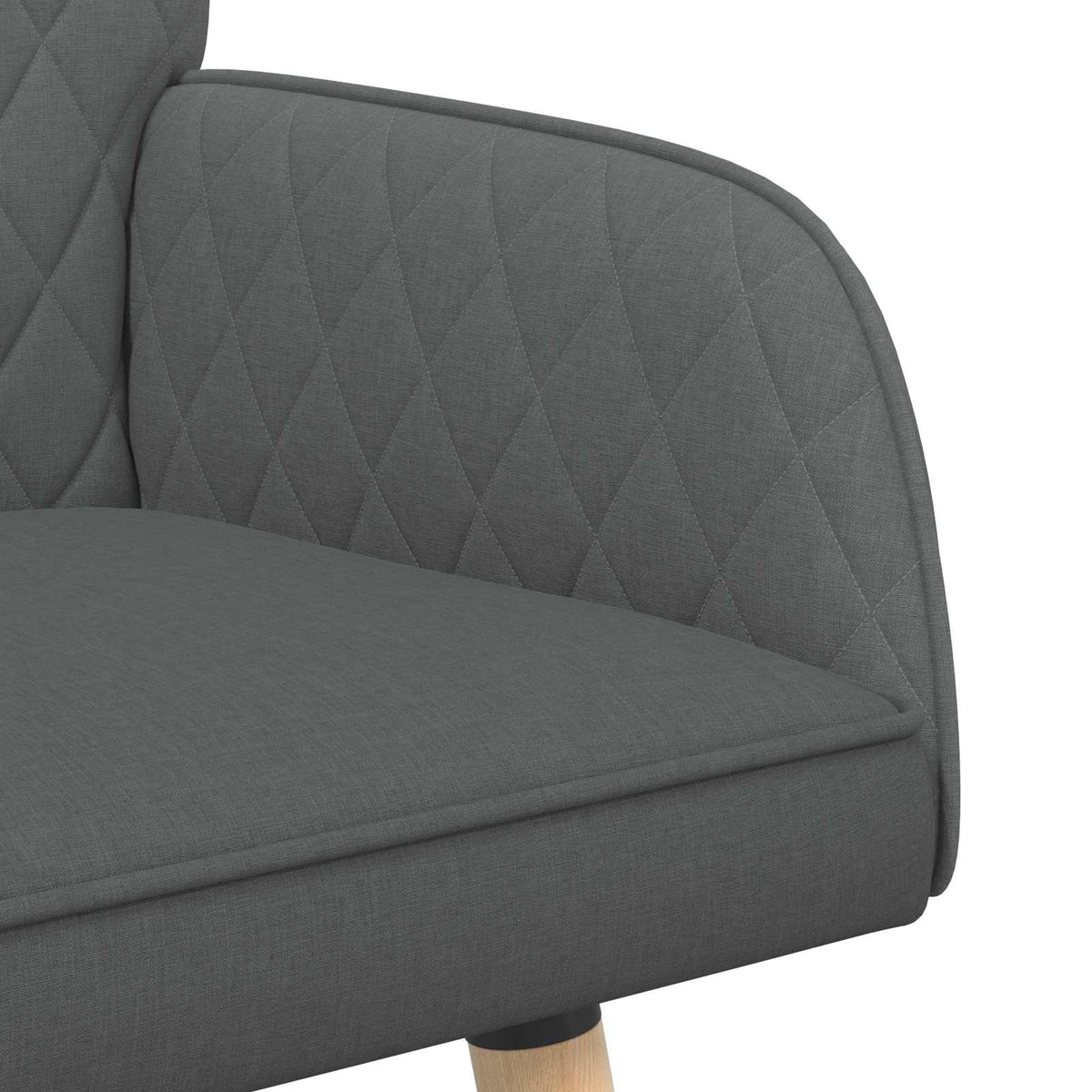 Linen Fabric 2 Seater Sofa 115cm Wide With Wooden Legs - Vantage Home