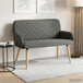 Linen Fabric 2 Seater Sofa 115cm Wide With Wooden Legs - Vantage Home
