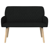 Linen Fabric 2 Seater Sofa 115cm Wide With Wooden Legs - Vantage Home