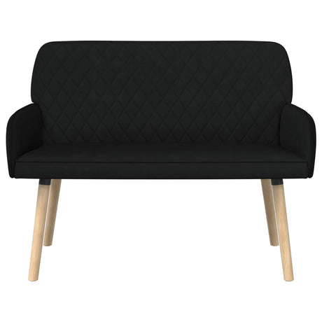 Linen Fabric 2 Seater Sofa 115cm Wide With Wooden Legs - Vantage Home