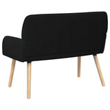 Linen Fabric 2 Seater Sofa 115cm Wide With Wooden Legs - Vantage Home