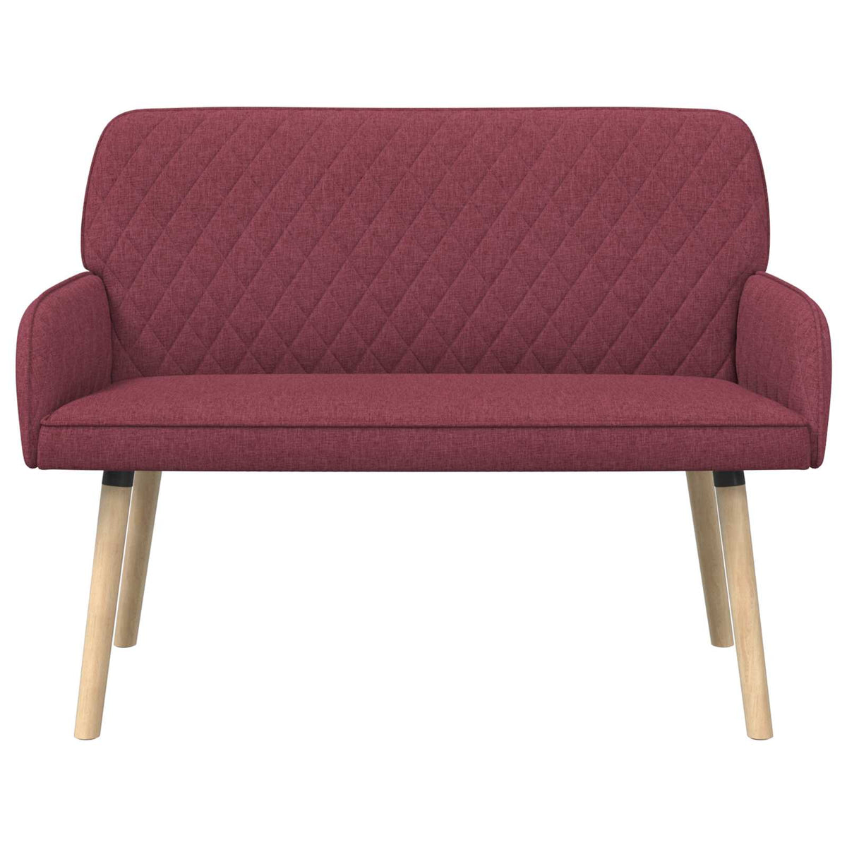 Linen Fabric 2 Seater Sofa 115cm Wide With Wooden Legs - Vantage Home