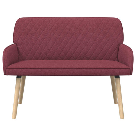 Linen Fabric 2 Seater Sofa 115cm Wide With Wooden Legs - Vantage Home