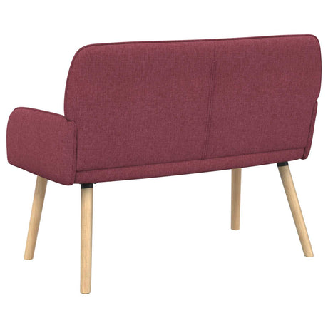 Linen Fabric 2 Seater Sofa 115cm Wide With Wooden Legs - Vantage Home